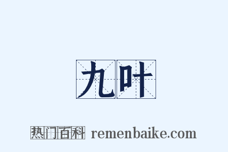 九叶是什么意思的图片